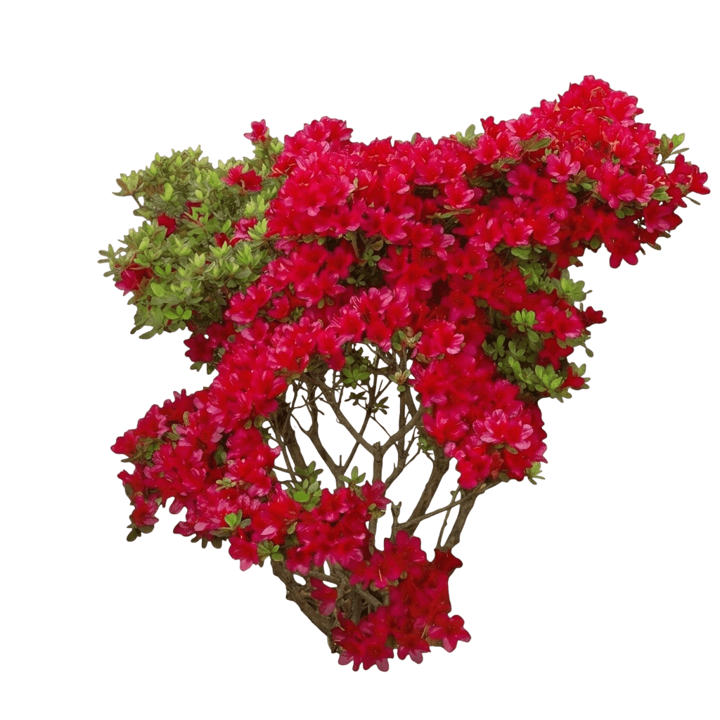 Hino Crimson Kurume Azalea (Rhododendron Kurume X Var. Kurume X 'Hino-Crimson') - Shrubs