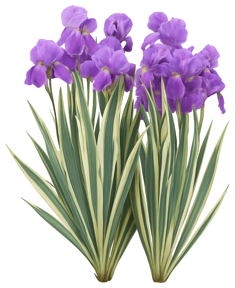 Iris, Varigated (Iris Pallida 'Variegata') - Perennials