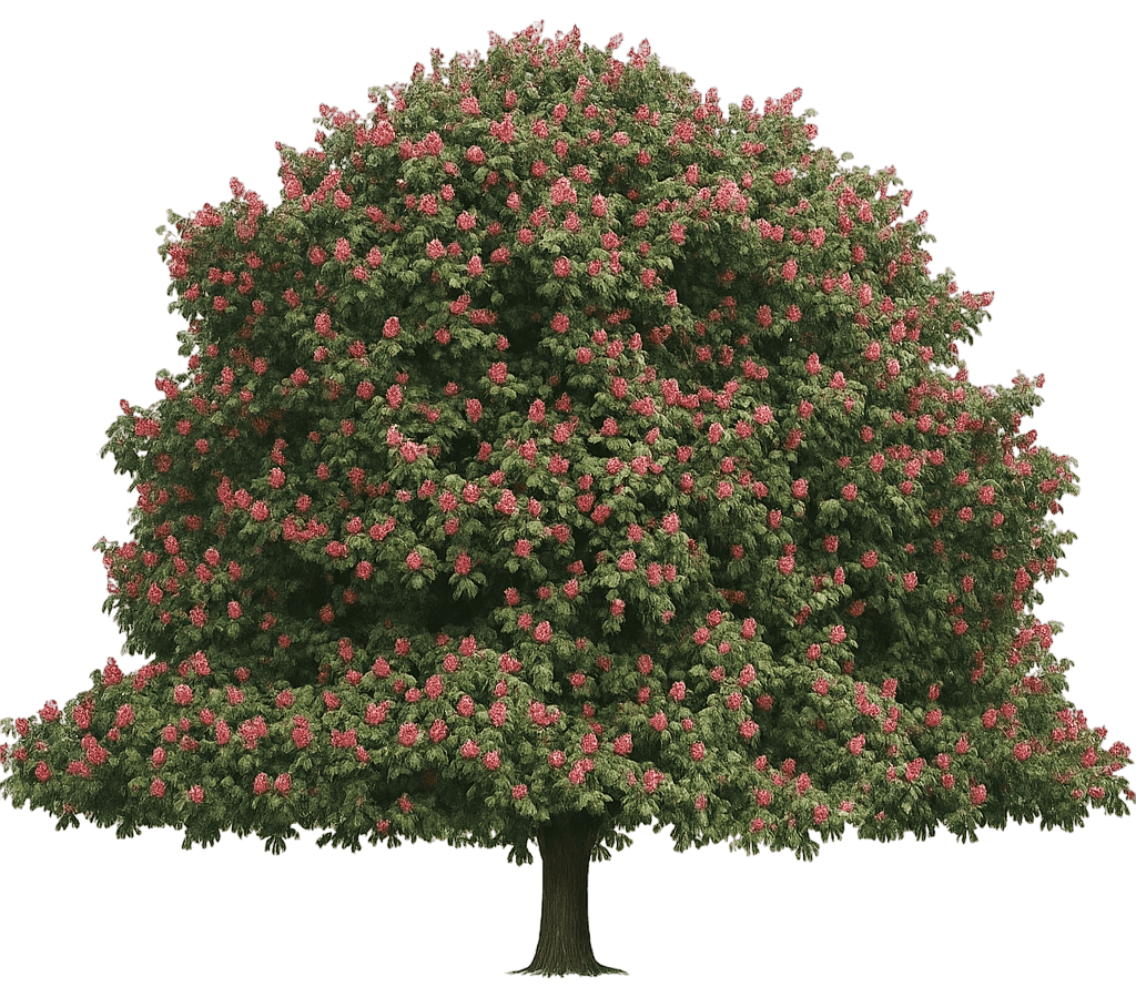 Briotti Red Horse Chestnut 'Briotti' (Aesculus X Carnea 'Briotti') - Flowering Trees