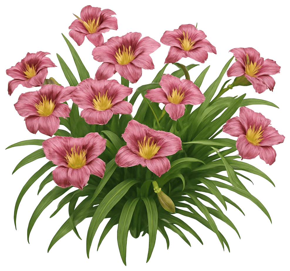 Dusky Rose Daylily Early Summer Rebloomer 'Always Afternoon' (Hemerocallis 'Always Afternoon') - Perennials