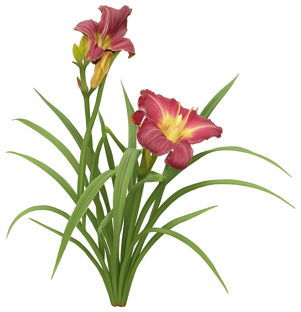 Burgundy-Purple Daylily Midsummer Rebloomer 'Bettylen' (Hemerocallis 'Bettylen') - Perennials