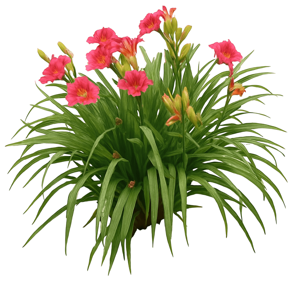 Deep Pink Daylily Midsummer Everbloomer 'Passionate Returns' (Hemerocallis Pp20002 'Passionate Returns') - Perennials