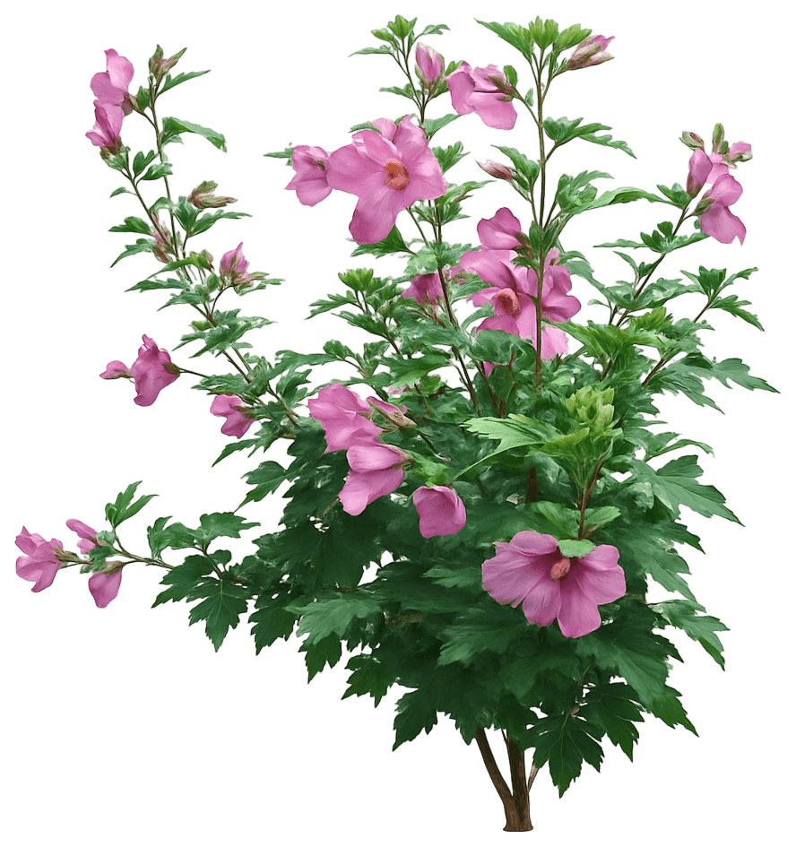 Rose Of Sharon 'Minsyrou17' Pp33258 Paraplu Rouge™ Pp33258 Paraplu Rouge™ (Hibiscus Syriacus 'Minsyrou17') - Flowering Trees