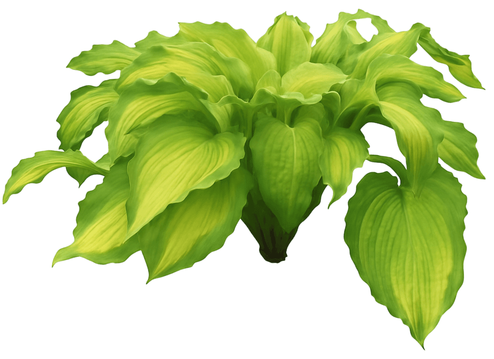 Hosta Plantain Lily 'Emerald Ruff Cut' (Hosta 'Emerald Ruff Cut') - Perennials