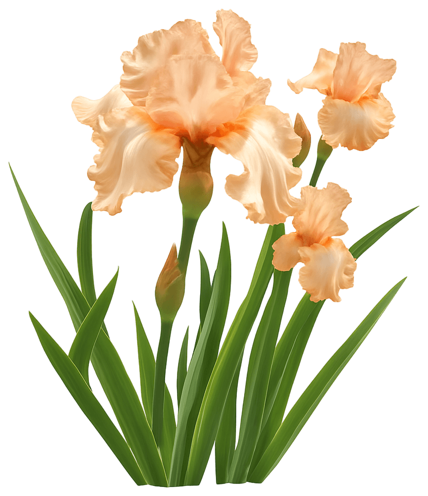 Light Pink Bearded Iris Rebloomer 'Peggy Sue' (Iris Germanica 'Peggy Sue') - Perennials