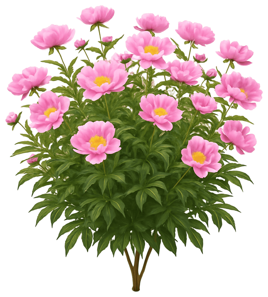 Single Light Pink Peony 'Sea Shell' (Paeonia 'Sea Shell') - Perennials