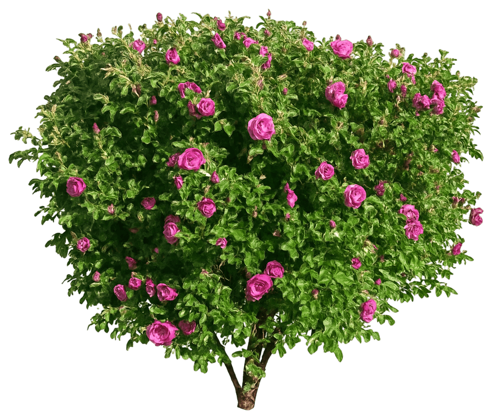 Fragrant Purple Red Shrub Roses 'Purple Pavement' (Rosa 'Purple Pavement') - Ground Layers