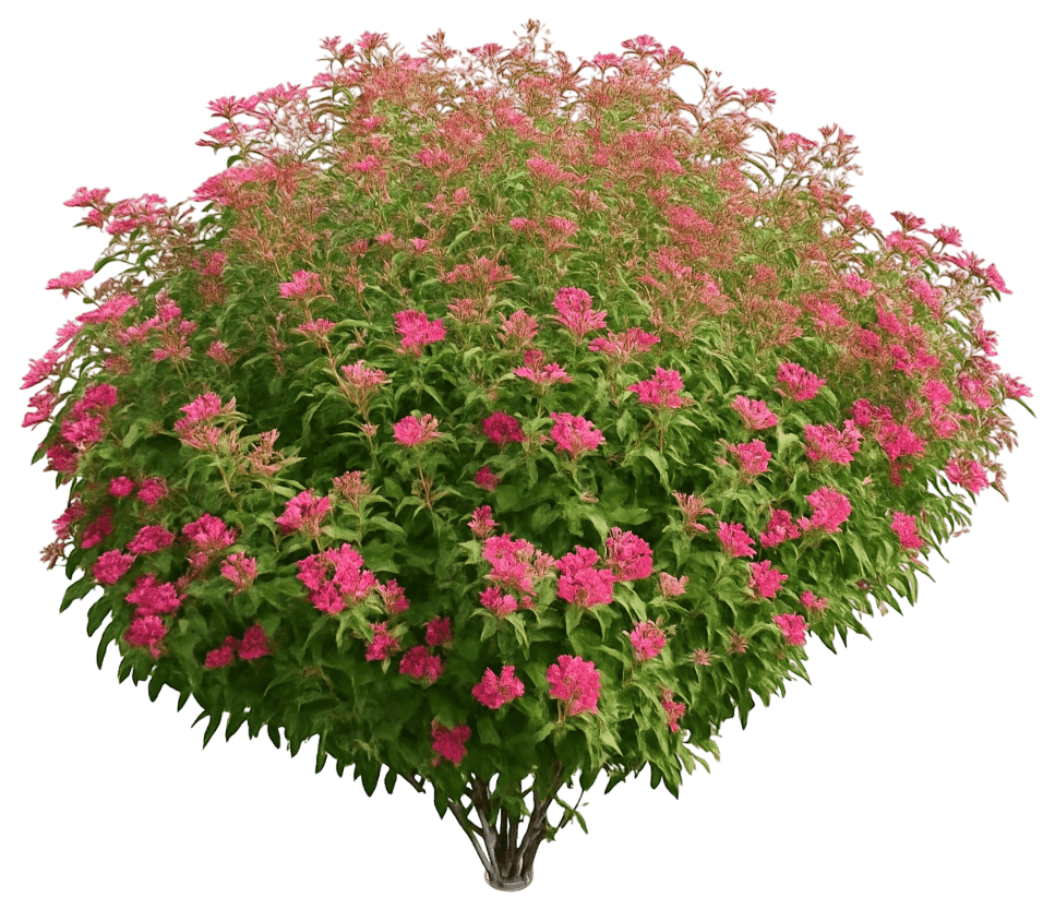 Spirea 'Anthony Waterer' (Spiraea X Bumalda 'Anthony Waterer') - Ground Layers